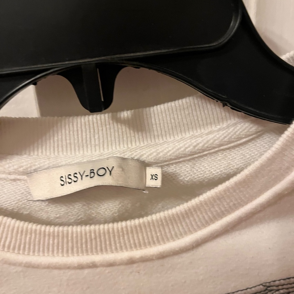 Women's White Crew Neck Sweater